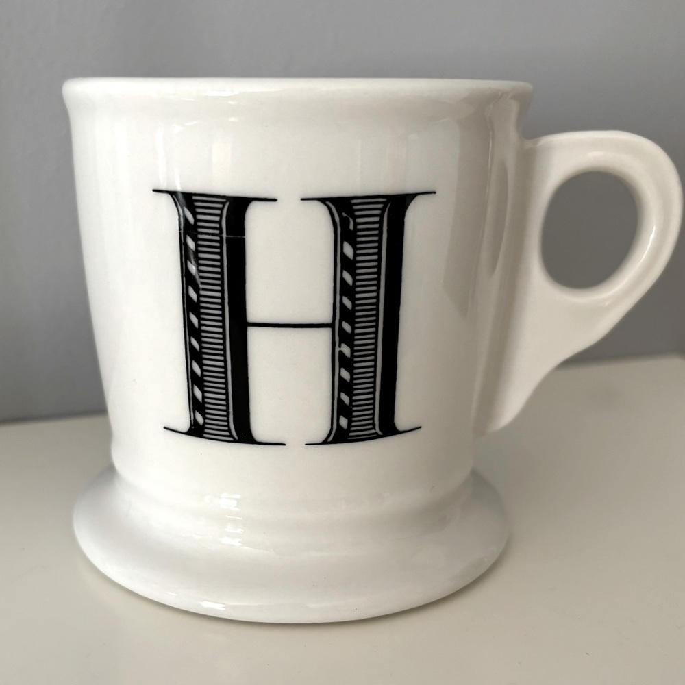 Anthropologie Monogram Initial H Mug